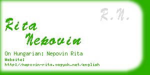 rita nepovin business card